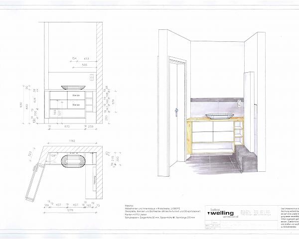 Planung eines Waschtischs